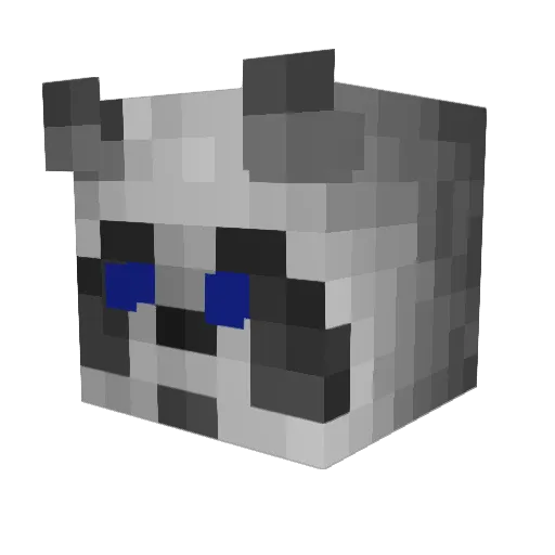 MaximaalMink Minecraft avatar head, 3D render