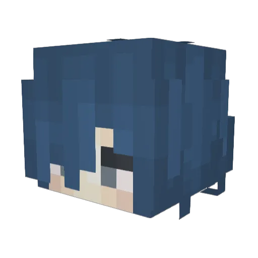 Maximalism_ Minecraft avatar head, 3D render