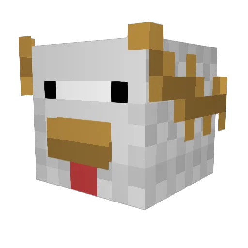 Maximalizim Minecraft avatar head, 3D render