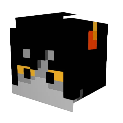 Maximallows Minecraft avatar head, 3D render