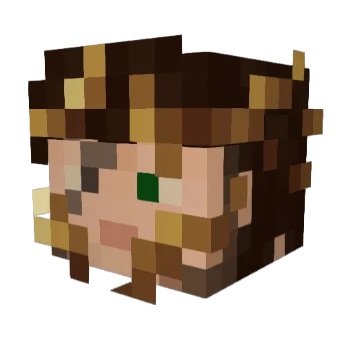 MaximeBkk Minecraft avatar head, 3D render