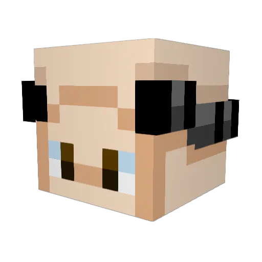 MaximeCesar Minecraft avatar head, 3D render