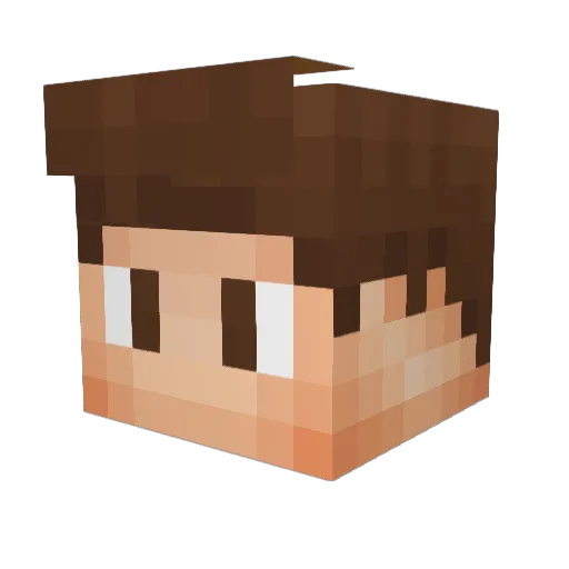 Maximejuan Minecraft avatar head, 3D render