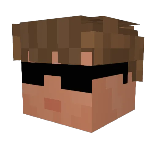Maximigo Minecraft avatar head, 3D render