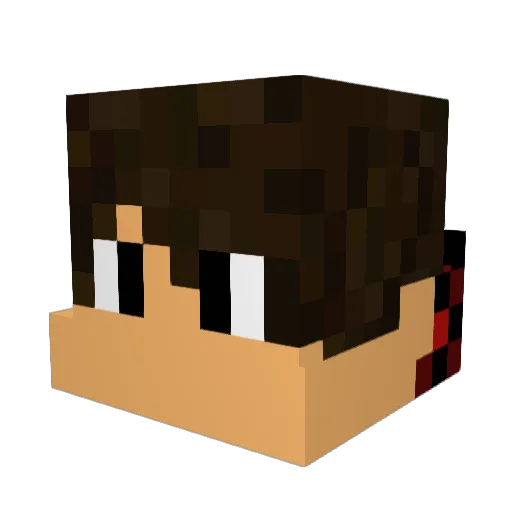 Maximilanos Minecraft avatar head, 3D render