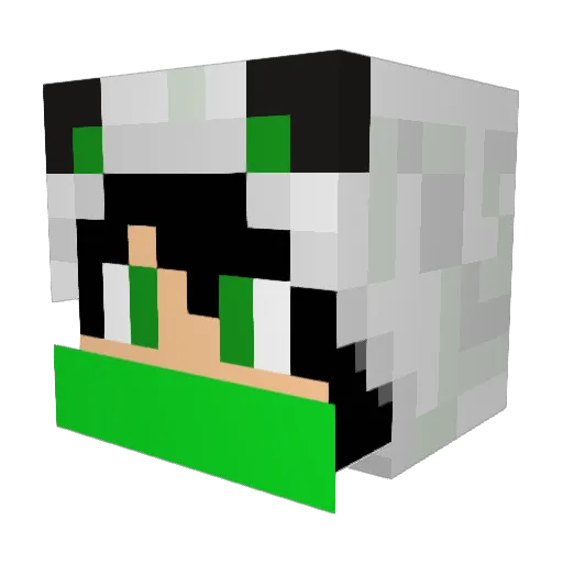 MaximiliamA Minecraft avatar head, 3D render