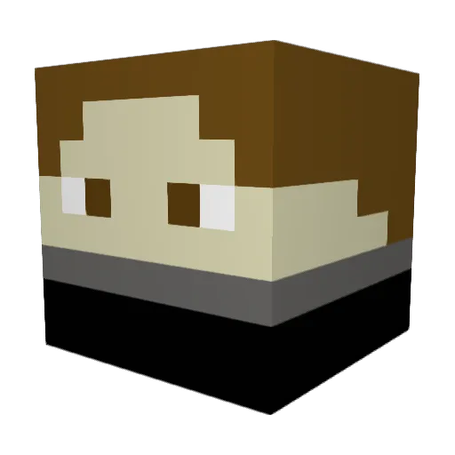 MaximilianBOLLE Minecraft avatar head, 3D render