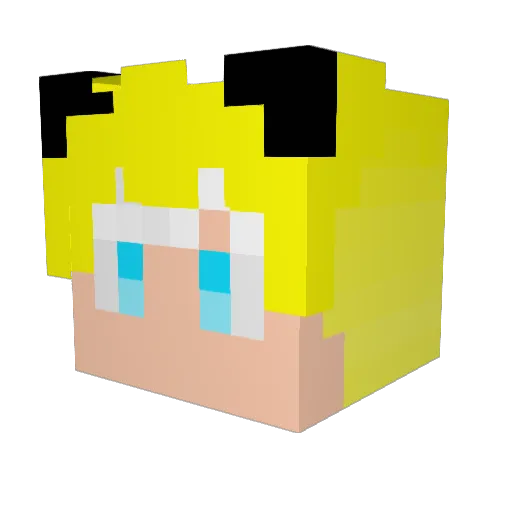 MaximilianDus Minecraft avatar head, 3D render