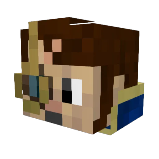 Maximilian_II Minecraft avatar head, 3D render