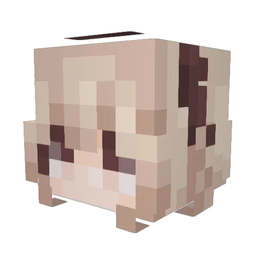 Maximmxi Minecraft avatar head, 3D render