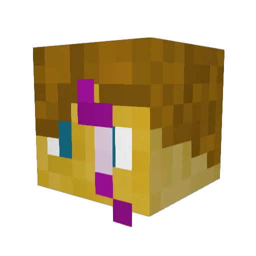 Maximum7272 Minecraft avatar head, 3D render