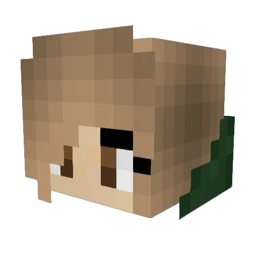 MaximumLeon Minecraft avatar head, 3D render