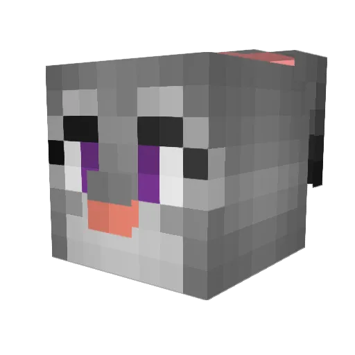 MaximumSecurity Minecraft avatar head, 3D render