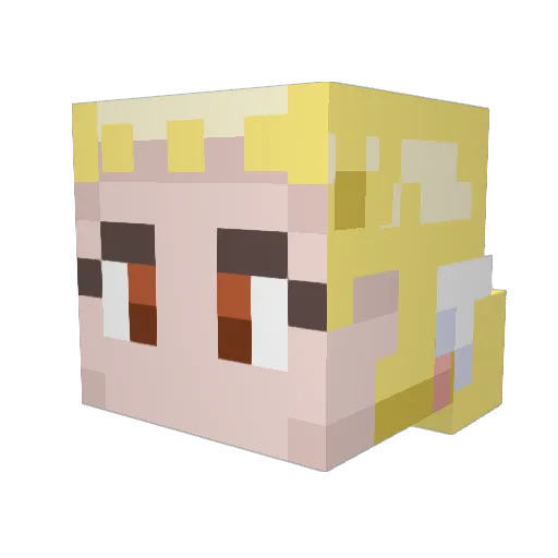 Maximum_Girth Minecraft avatar head, 3D render