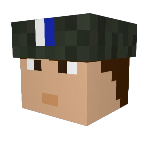 MaximuniAlt Minecraft avatar head, 3D render