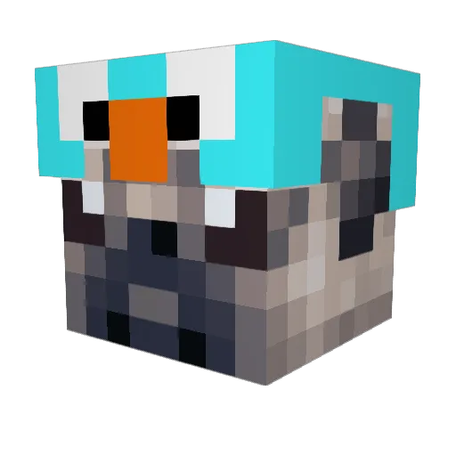MaximusCracken Minecraft avatar head, 3D render
