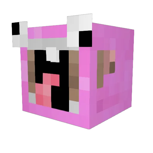 MaximusMooCow Minecraft avatar head, 3D render