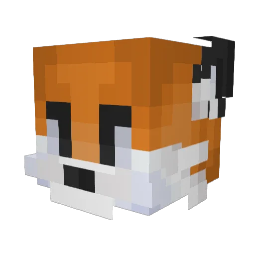 Maximych Minecraft avatar head, 3D render
