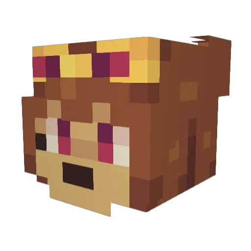 Maxine96 Minecraft avatar head, 3D render