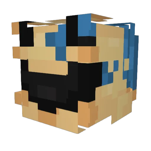 MaxineDaBat Minecraft avatar head, 3D render