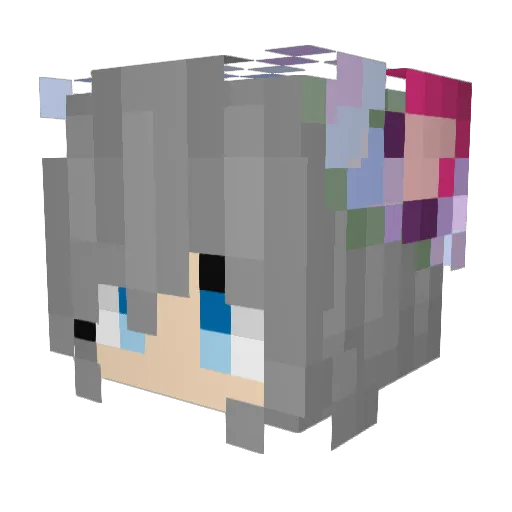 MaxineLeonie Minecraft avatar head, 3D render