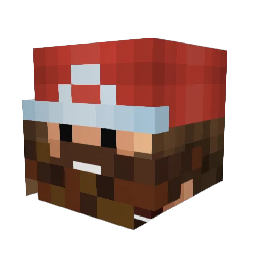 Maxinii Minecraft avatar head, 3D render