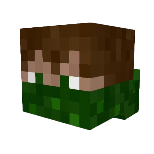 Maxipan Minecraft avatar head, 3D render