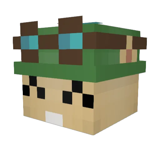 Maxirall Minecraft avatar head, 3D render