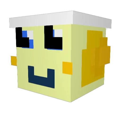 Maxiremusik Minecraft avatar head, 3D render