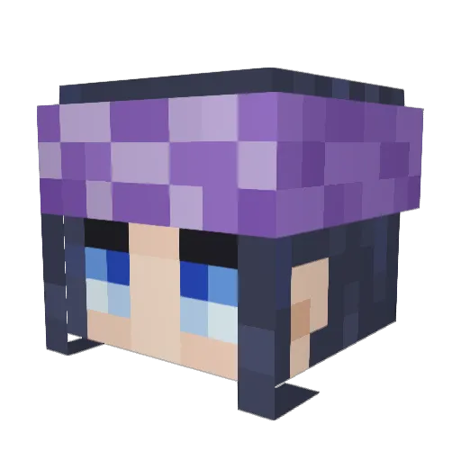 MaxisMelissai Minecraft avatar head, 3D render