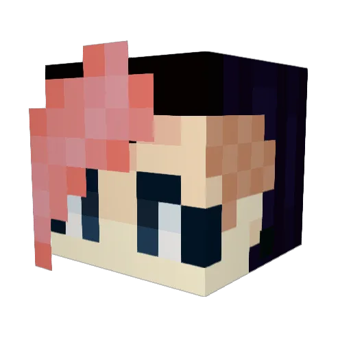 Maxis_Bored Minecraft avatar head, 3D render