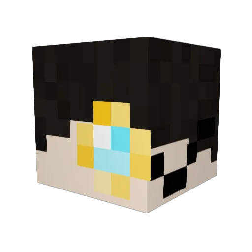 Maxiyum Minecraft avatar head, 3D render
