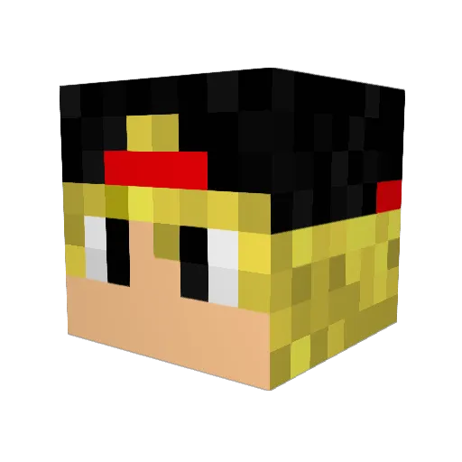 Maxizus Minecraft avatar head, 3D render