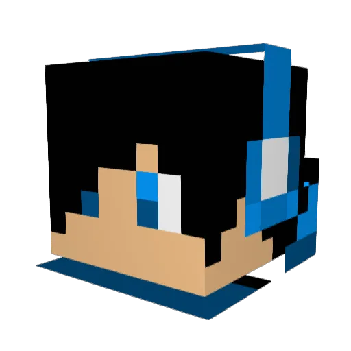 Maxkirin Minecraft avatar head, 3D render