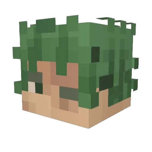 Maxlefic Minecraft avatar head, 3D render