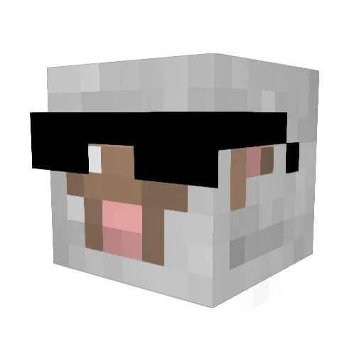 Maxleiev Minecraft avatar head, 3D render