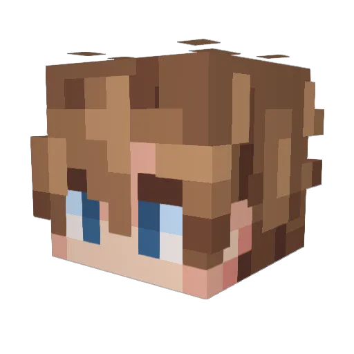 Maxleks Minecraft avatar head, 3D render