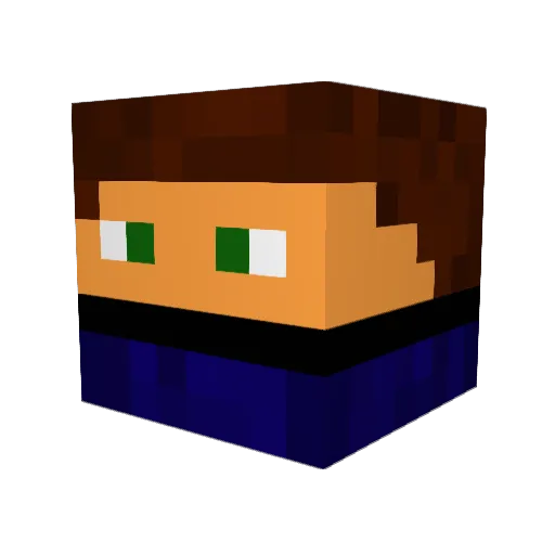 Maxman918 Minecraft avatar head, 3D render