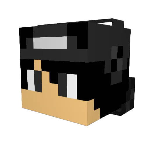 Maxmashine Minecraft avatar head, 3D render