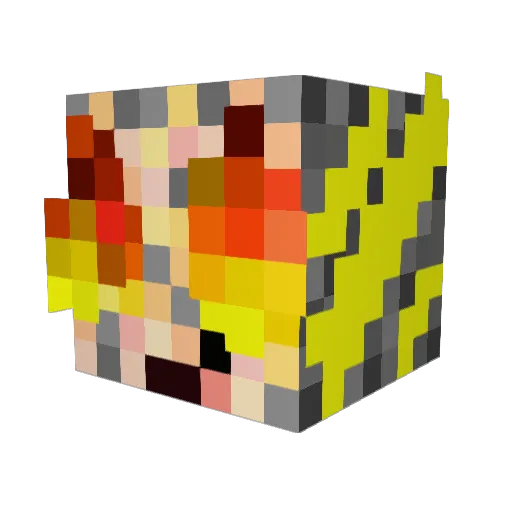 Maxmax13579 Minecraft avatar head, 3D render