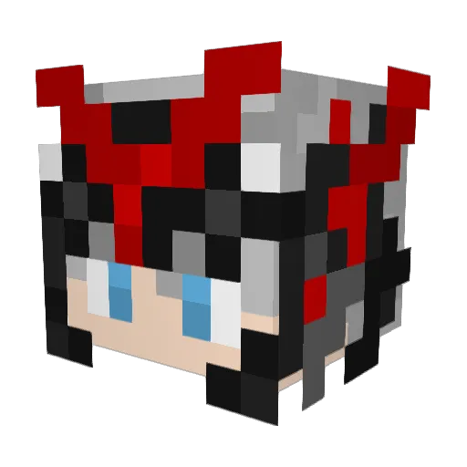 Maxmilite Minecraft avatar head, 3D render