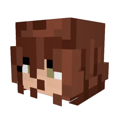 Maxmoru Minecraft avatar head, 3D render