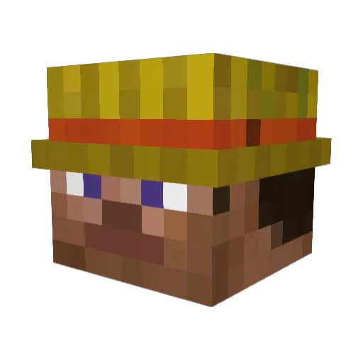 Maxmuttern Minecraft avatar head, 3D render