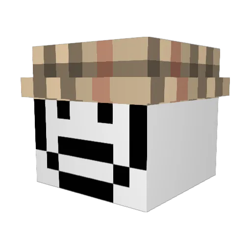 MaxoKream Minecraft avatar head, 3D render