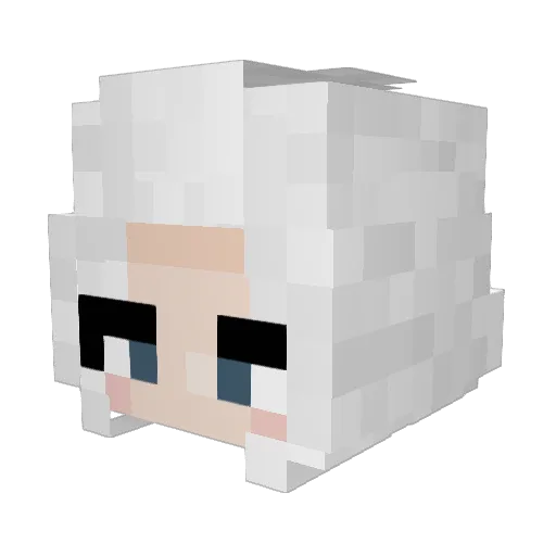 Maxolute Minecraft avatar head, 3D render