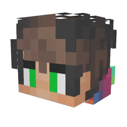 Maxom_ Minecraft avatar head, 3D render
