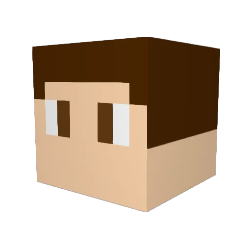 Maxos5 Minecraft avatar head, 3D render