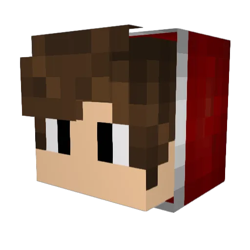 MaxouR3D Minecraft avatar head, 3D render