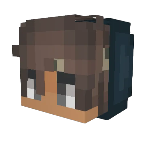 MaxouSimplement Minecraft avatar head, 3D render