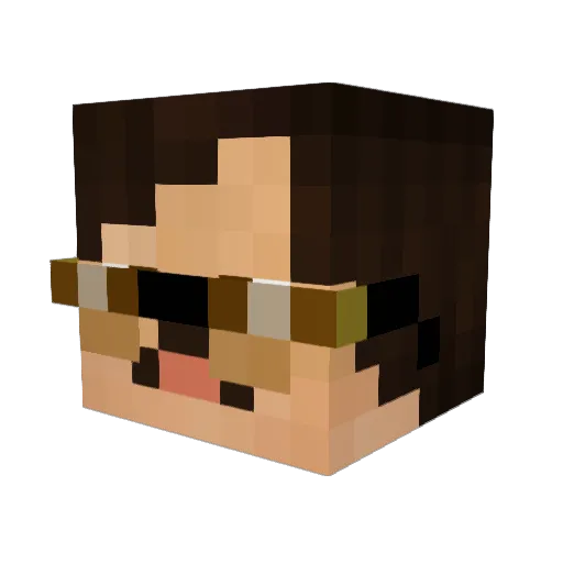Maxoudu53 Minecraft avatar head, 3D render